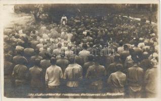 Military WWI, mass ceremony for Russian POWs in the Carpathian region, photo (non pc)