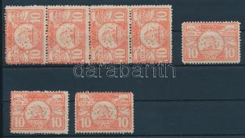 7 db román Takarékpénztár levélzáró