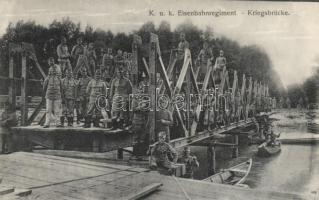 Military WWI, K.u.K. Eisenbahnregiment, bridge construction (EB)
