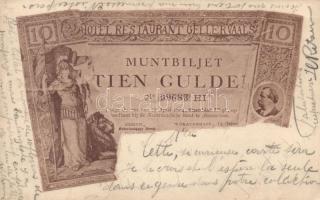 Numismatics, Muntbiljet, the advertisement of the Hotel Restaurant Geller in Vaals (EK)