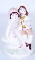 Dorohoi szerelmesek, kézzel festett, jelzett, hibátlan, m:14 cm/ Romanian porcelain figure