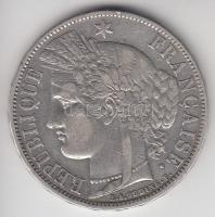 Franciaország / Modern Köztársaság 1870A 5Fr Ag "Liberty" Párizs (24.94g) T:2- France / Modern Republic 1870A 5 Francs Ag "Liberty" Paris (24.94g) C:VF