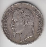 Franciaország / Második Birodalom 1870A 5Fr Ag "III. Napóleon" Párizs (24.91g) T:3 France / Second Empire 1870A 5 Francs Ag "Napoleon III" Paris (24.91g) C:F