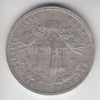 1868GYF 1Ft Ag "Angyalos Címer" T:2 ph