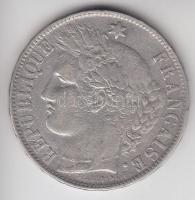 Franciaország / Modern Köztársaság 1870K 5Fr Ag "Liberty" Bordeaux (24.94g) T:3 France / Modern Republic 1870K 5 Francs Ag "Liberty" Bordeaux (24.94g) C:F