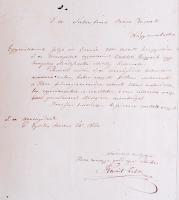 1860 2db hivatalos levél Johann Siebenfreud nagyszombati kertész számára Heves Vármegye Gazdasági Eg...