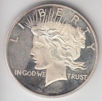 Amerikai Egyesült Államok DN "Peace" Ag emlékérem (1oz/0.999/38mm) T:PP USA ND "Peace" AG medallion (1oz/0.999/38mm) C:PP