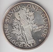 Amerikai Egyesült Államok DN "Liberty" Ag emlékérem (1oz/0.999) T:PP
USA ND "Liberty&...