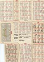 cca 1960 11db kártyanaptár