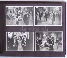 1936 Gyógyszerészbál. Fotóalbum 14db fotóval a Schäffer Fotó Szalonból, 17,5x25cm