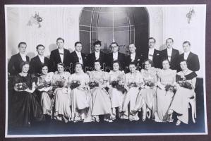 1936 Gyógyszerészbál. Fotóalbum 14db fotóval a Schäffer Fotó Szalonból, 17,5x25cm