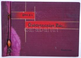 1936 Gyógyszerészbál. Fotóalbum 14db fotóval a Schäffer Fotó Szalonból, 17,5x25cm