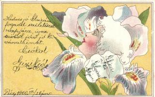 Flower face litho (small tear)