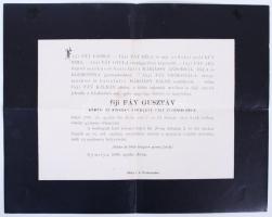 1895 Fáji Fáy Gusztáv gömöri főispán gyászjelentése
