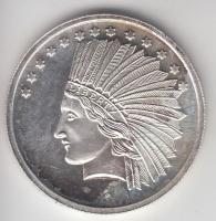 Amerikai Egyesült Államok DN. "Indián" Ag emlékérem (1oz/0.999) T:PP USA ND. "Indian" Ag medallion (1oz/0.999) C:PP
