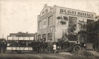 Szeged Bugyi Mihály ipari- és mezőgazdasági gépgyára, vas- és fém öntödéje, valamint sofőr iskolája, photo (ragasztónyom / gluemark)