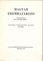 Dr. Unger Emill 1976. Magyar Éremhatározó III.kötet, újszerű állapotban