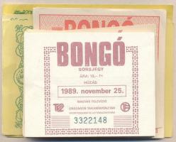 Sorsjegy tétel: 5db "MÁRKA Sorsjegy" + 63db "BONGÓ sorsjegy" többféle változat köztük T:I,II