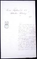 1858 Hivatalos irat 15kr CM bélyeggel