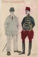 Honvéd huszárönkéntes, Kohn / volunteer cavalryman, Kohn, artist signed (EK)