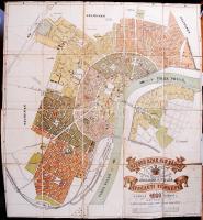 1889 Várnay L.: Szeged város átnézeti térképe utcajegyzékkel. Váaszon 60x70