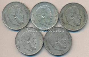 1947. 5Ft Ag "Kossuth" (5x) T:vegyes