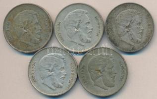 1947. 5Ft Ag "Kossuth" (5x) T:vegyes