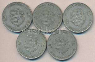 1947. 5Ft Ag "Kossuth" (5x) T:vegyes