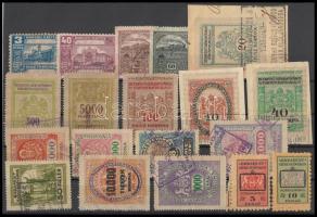 19 db klf konzuli, városi illetékbélyeg