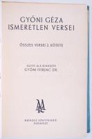 3db verseskötet: P. Liszkay Anna, Szabó Lajos, Gyóni Géza