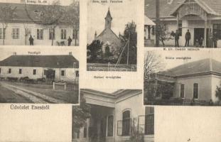 Enese vendéglő, csendőrlaktanya, Halászi és Kinicz uraságházai