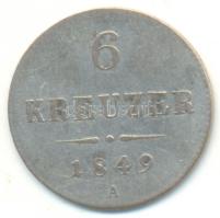 Ausztria 1849A 6Kr Ag T:2 Austria 1849A 6 Kreuzer Ag C:XF