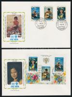 A gyerekek éve klf sorok + blokk FDC-n Year of Children diff. sets + block on FDCs