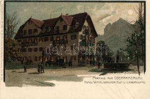 Oberammergau Hotel Wittelsbacher litho s: Zeno Diemer