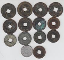 Vegyes 14db-os japán fémpénz kollekció több klf darabbal, közte Edo, Mon, 4Mon T:vegyes
14 pcs of mi...