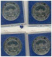 1984-85. "MÉE - Felszabadulási Jubileumi Bélyegkiállítás, Kecskemét" CuNi emlékérem (4x) T:BU Mindegyik plombált ÁPV plasztiktokban!