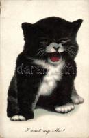 Cat "I want my Ma" (gluemark)