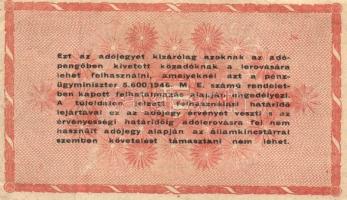 1946. 100.000.000AP hátlapon fordított címer! T:III