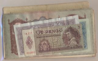 Vegyes bankjegy tétel, közte főleg pengők, néhány Pápai csekk, összesen 50db T:I-,II,III