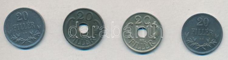 1916. 20f Fe + 1920. 20f Fe + 1941. 20f Fe + 1944. 20f Fe T:2,2-