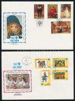 A gyerekek éve klf sorok FDC-n, Year of Children diff. sets on FDC