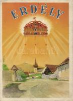 Hungarian irredenta, Transylvania with the Holy Crown of Hungary, Marosvásárhely Vissza So. Stpl, s: Német N. (EB)