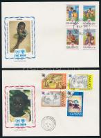 1979, 1980 A gyerekek éve klf sorok FDC-n 1979, 1980 Year of Childern diff. sets on FDC