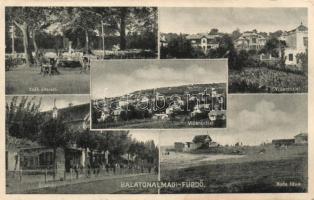 Balatonalmádi vasútállomás, Zsák étterem, Buda tava, villák