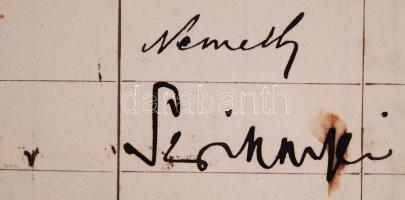 1902-1903 Leckekönyv a Királyi Magyar Tudományegyetem Bölcsészettudományi Karáról számos neves profe...