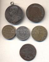 Vegyes tétel, benne Ferenc József emlékmedál + 6db klf fémpénz, közte USA 1859. 1c! T:vegyes