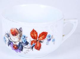 Chodau porcelán böger, matricás, jelzett, hibátlan, m: 6cm, d:10 cm / Porcelain mug