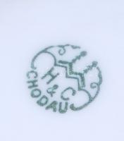 Chodau porcelán böger, matricás, jelzett, hibátlan, m: 6cm, d:10 cm / Porcelain mug