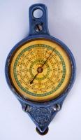 Freiberg térképészeti műszer, jelzett, bőr tokban, nem működik 6×4 cm