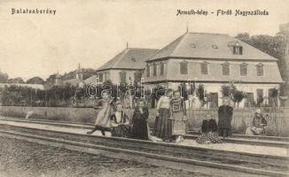 Balatonberény Armuth-telep, fürdő nagyszálloda, vasút